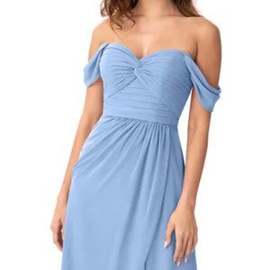Azazie Millie Dress - Steel Blue - 6